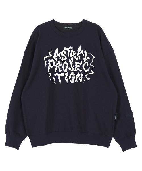 ASTRAL PROJECTION（アストラルプロジェクション）の「ヘイズレタリングオーバーフィットドロップショルダーマンツーマン_ネイビー（スウェット・メンズ・その他・LARGE/X-LARGE/XX-LARGE）」の2枚目の写真