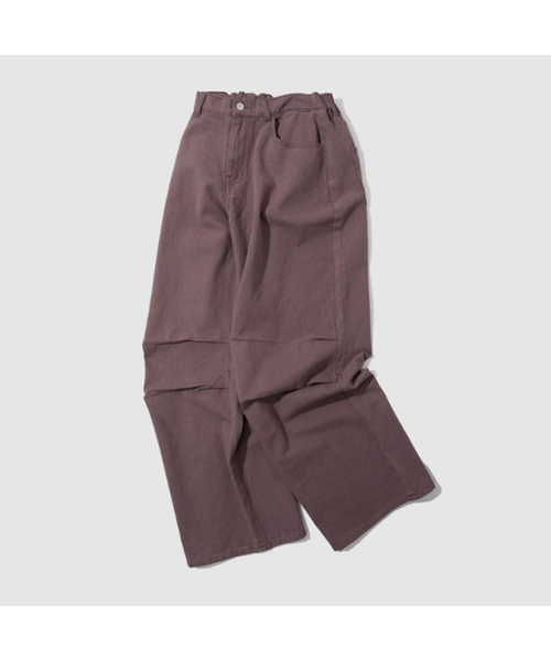 SOME PLACE(サムプレイス)の「コットンワイドパラシュートバンディングカーゴパンツ _ 4COLOR(その他パンツ・レディース・カーキ/ブラック/Beige/PINK・FREE)」の4枚目の写真