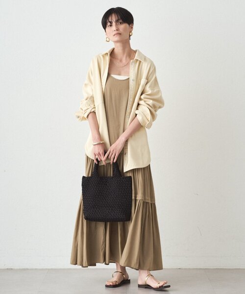 サテンティアードキャミワンピース（ワンピース）｜LOUNGEDRESS