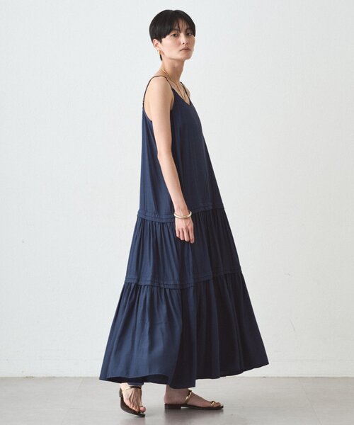 Loungedress サテンティアードキャミワンピース サテンティアードキャミワンピース（ワンピース）｜LOUNGEDRESS