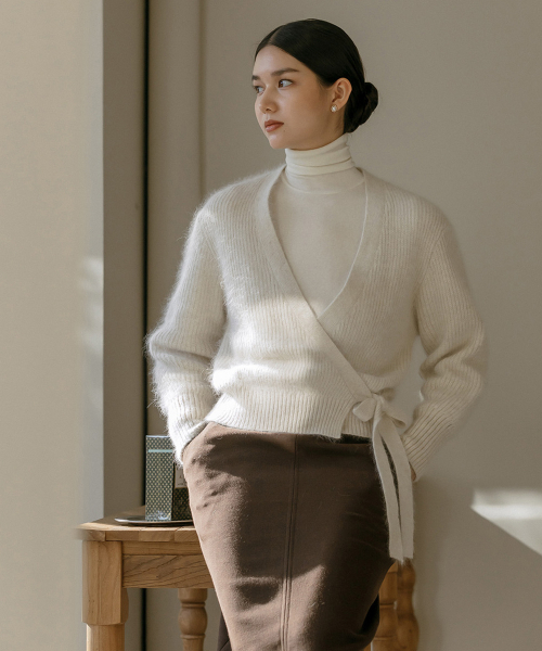MAYVERU（メイバーユー）の「Novelle Stitch Skirt _ Brown（スカート・レディース・ブラウン・SMALL/MEDIUM）」の9枚目の写真