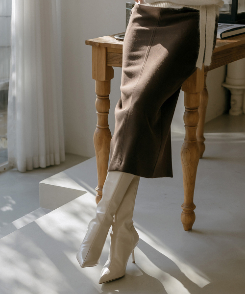 MAYVERU（メイバーユー）の「Novelle Stitch Skirt _ Brown（スカート・レディース・ブラウン・SMALL/MEDIUM）」の11枚目の写真