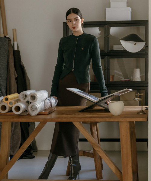 MAYVERU（メイバーユー）の「Novelle Stitch Skirt _ Brown（スカート・レディース・ブラウン・SMALL/MEDIUM）」の12枚目の写真