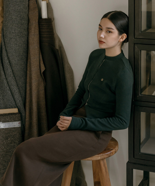 MAYVERU（メイバーユー）の「Novelle Stitch Skirt _ Brown（スカート・レディース・ブラウン・SMALL/MEDIUM）」の13枚目の写真