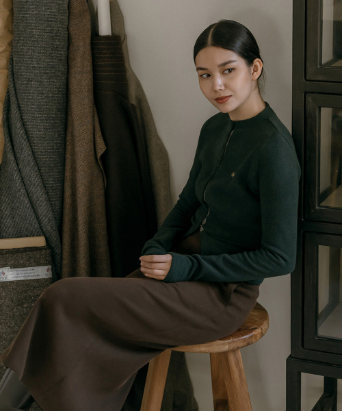 MAYVERU（メイバーユー）の「Novelle Stitch Skirt _ Brown（スカート・レディース・ブラウン・SMALL/MEDIUM）」の14枚目の写真