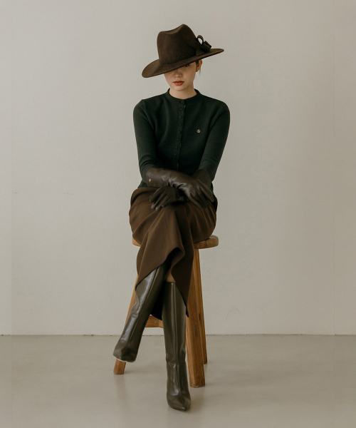 MAYVERU（メイバーユー）の「Novelle Stitch Skirt _ Brown（スカート・レディース・ブラウン・SMALL/MEDIUM）」の15枚目の写真