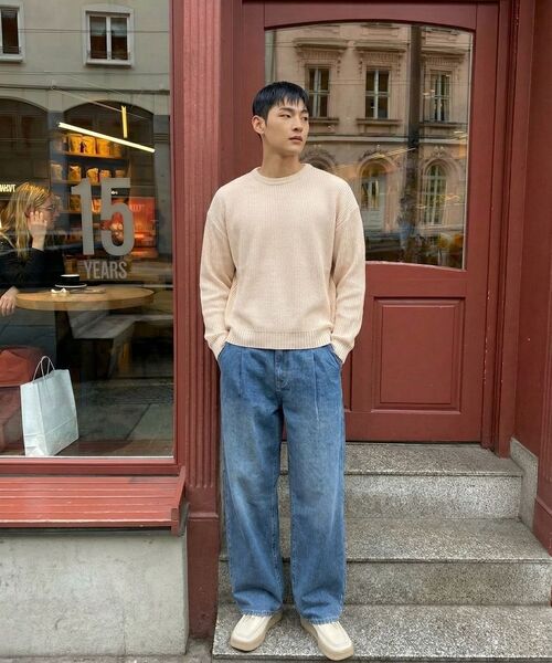 CHAMBROS（チャンブロス）の「ノンフェイドワイドデニムパンツ[ベーシックブルー]（デニムパンツ・レディース・その他・SMALL/MEDIUM/LARGE/X-LARGE/XX-LARGE）」の4枚目の写真