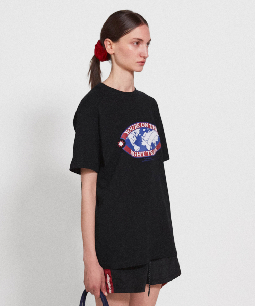 MENASOO（ミナス）の「Right Track T Shirt_Black（Tシャツ/カットソー・レディース・ブラック・1/2/3）」の3枚目の写真