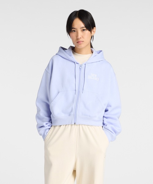 NEW BALANCE(ニューバランス)の「リニアヘリテージフリースフルジップ(ブルゾン・レディース・スミクロ/ライトパープル・SMALL/MEDIUM/LARGE/X-LARGE)」の1枚目の写真