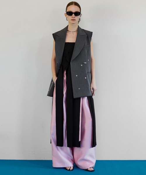 MAISON SPECIAL（メゾンスペシャル）の「Eyelet Over Gilet/アイレットオーバージレ（ベスト・レディース・グレー・FREE）」の7枚目の写真