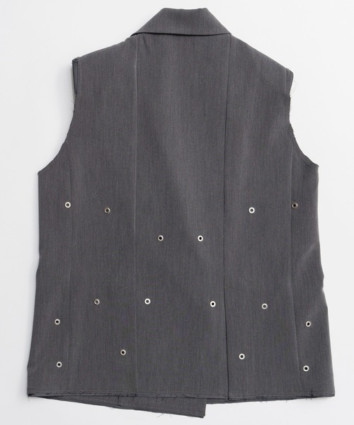 MAISON SPECIAL（メゾンスペシャル）の「Eyelet Over Gilet/アイレットオーバージレ（ベスト・レディース・グレー・FREE）」の11枚目の写真