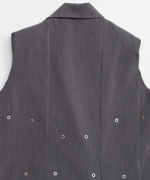 MAISON SPECIAL（メゾンスペシャル）の「Eyelet Over Gilet/アイレットオーバージレ（ベスト・レディース・グレー・FREE）」の14枚目の写真