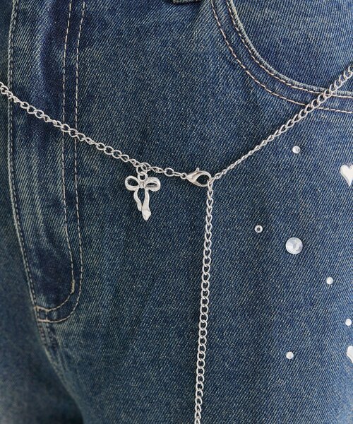 セール】チェーン付きワイドデニムパンツ（その他パンツ）｜OLIVE des