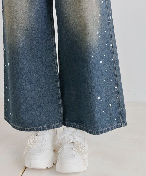 セール】チェーン付きワイドデニムパンツ（その他パンツ）｜OLIVE des