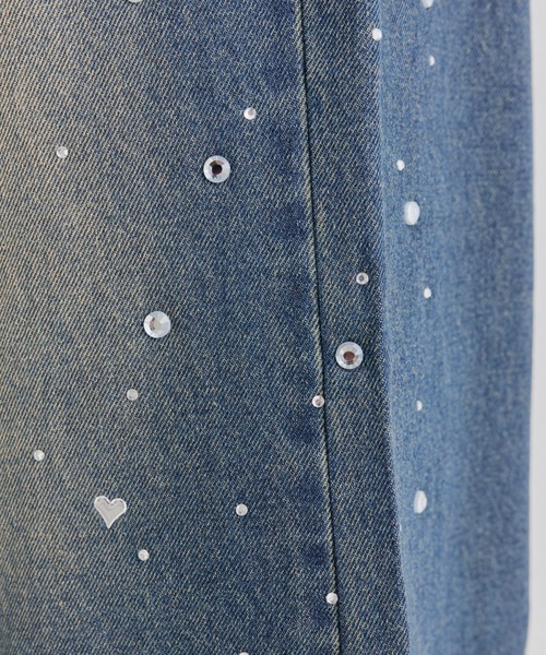 OLIVE des OLIVE（オリーブデオリーブ）の「チェーン付きワイドデニムパンツ（その他パンツ・レディース・ブルー/サックスブルー・MEDIUM/SMALL）」の10枚目の写真