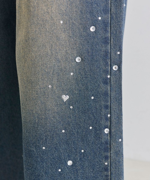 OLIVE des OLIVE（オリーブデオリーブ）の「チェーン付きワイドデニムパンツ（その他パンツ・レディース・ブルー/サックスブルー・MEDIUM/SMALL）」の11枚目の写真