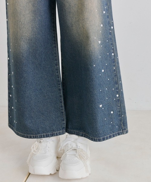 OLIVE des OLIVE（オリーブデオリーブ）の「チェーン付きワイドデニムパンツ（その他パンツ・レディース・ブルー/サックスブルー・MEDIUM/SMALL）」の12枚目の写真