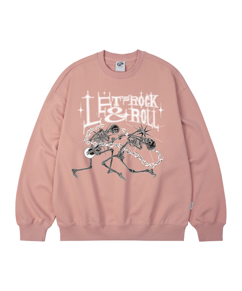 WILDROCK（ワイルドロック）の「レッツロックアンドロール オーバーサイズ スウェット_9 COL（スウェット・メンズ・ブラック/ベージュ/ネイビー/ブラウン/ピンク/ブルー/アイボリー/ダークグレー/チャコール・SMALL/MEDIUM/LARGE）」の9枚目の写真