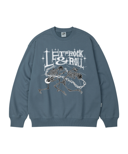 WILDROCK（ワイルドロック）の「レッツロックアンドロール オーバーサイズ スウェット_9 COL（スウェット・メンズ・ブラック/ベージュ/ネイビー/ブラウン/ピンク/ブルー/アイボリー/ダークグレー/チャコール・SMALL/MEDIUM/LARGE）」の12枚目の写真