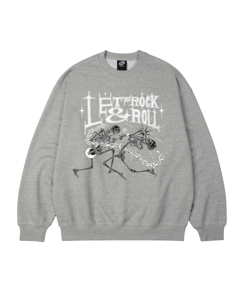WILDROCK（ワイルドロック）の「レッツロックアンドロール オーバーサイズ スウェット_9 COL（スウェット・メンズ・ブラック/ベージュ/ネイビー/ブラウン/ピンク/ブルー/アイボリー/ダークグレー/チャコール・SMALL/MEDIUM/LARGE）」の16枚目の写真