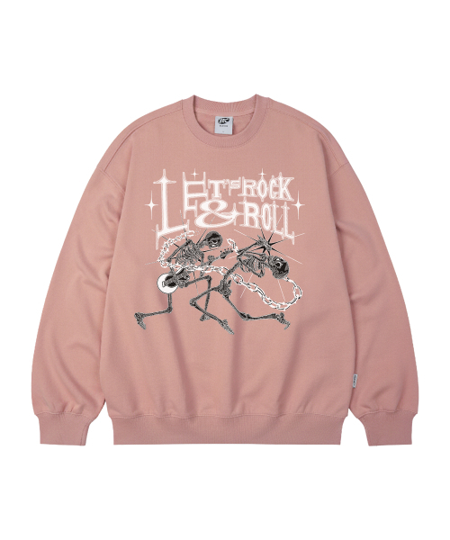 WILDROCK（ワイルドロック）の「レッツロックアンドロール オーバーサイズ スウェット_9 COL（スウェット・メンズ・ブラック/ベージュ/ネイビー/ブラウン/ピンク/ブルー/アイボリー/ダークグレー/チャコール・SMALL/MEDIUM/LARGE）」の17枚目の写真
