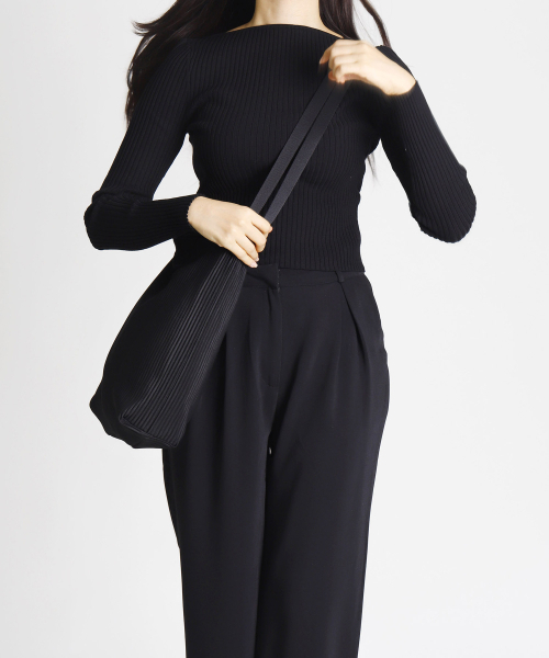 GREEN STUFF（グリーンスタッフ）の「enough bag 57 - pleats black（ショルダーバッグ・レディース・その他・FREE）」の8枚目の写真