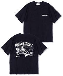 MIDNIGHT12AM（ミッドナイト12エーエム）の「Surfing Sketch Overfit Short Sleeve T-Shirt Navy（Tシャツ/カットソー）」