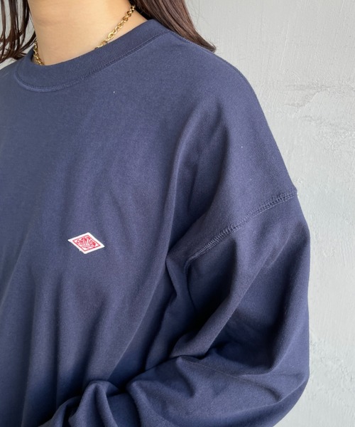 DANTON（ダントン）の「[DANTON/ダントン] ワンポイントロゴ スウェットライクロンT（Tシャツ/カットソー・レディース・ネイビー/ブラック/ホワイト/ホワイト系/アイボリー・XL/L/M）」の6枚目の写真