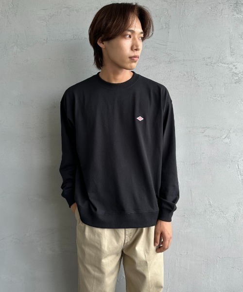 DANTON/ダントン] ワンポイントロゴ スウェットライクロンT（Tシャツ