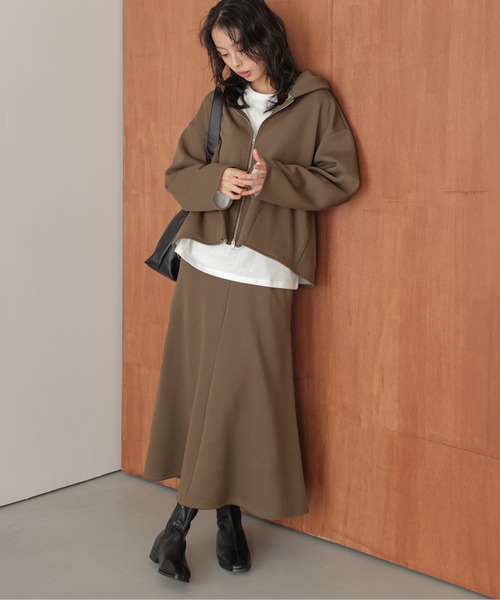 セール】【裏起毛】パーカー＆フレアスカートセットアップ