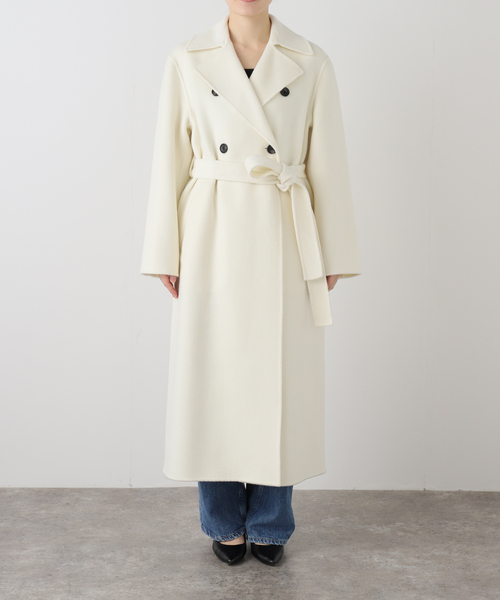 Noble（ノーブル）の「ダブルビーバーリバートレンチコート（トレンチコート・レディース・ホワイト・38/36）」の10枚目の写真