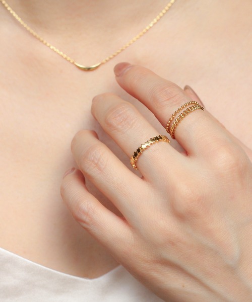 WEB限定】K18vermeil スターエタニティリング（リング）｜NOIR DE