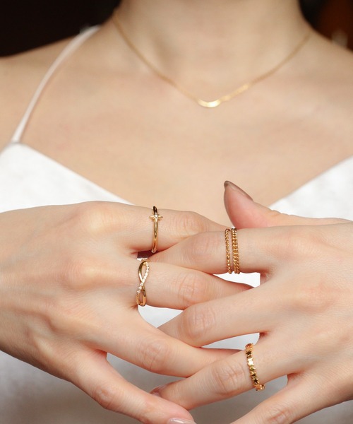 WEB限定】K18vermeil スターエタニティリング（リング）｜NOIR DE