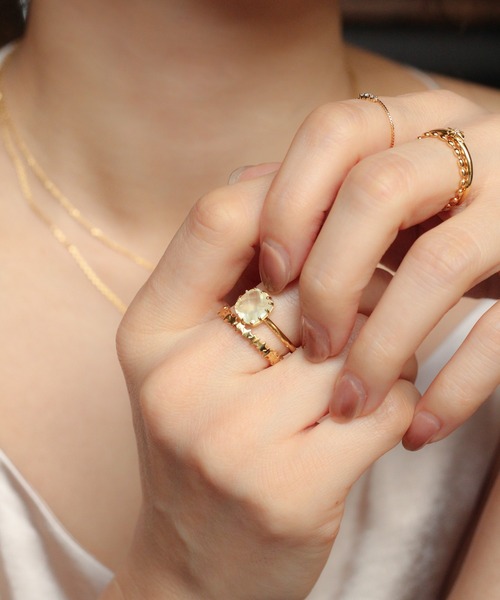 NOIR DE POUPEE（ノワールドプーペ）の「【WEB限定】K18vermeil スターエタニティリング（リング・レディース・ゴールド・#11/#13/#15）」の2枚目の写真