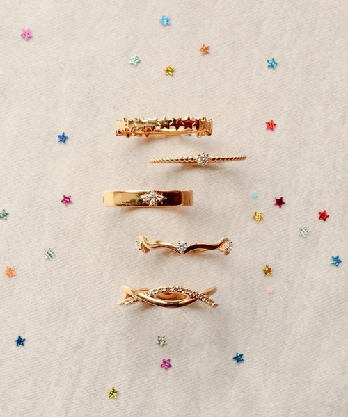 NOIR DE POUPEE（ノワールドプーペ）の「【WEB限定】K18vermeil スターエタニティリング（リング・レディース・ゴールド・#11/#13/#15）」の7枚目の写真