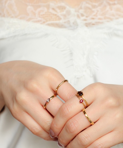 WEB限定】K18vermeil スターエタニティリング（リング）｜NOIR DE