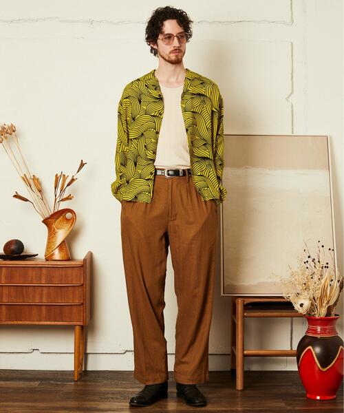 schott(ショット)の「Schott/ショット/BANANA RAYON SHIRT/バナナ レーヨンシャツ(シャツ/ブラウス・メンズ・イエロー・M/L/XL/2XL)」の14枚目の写真