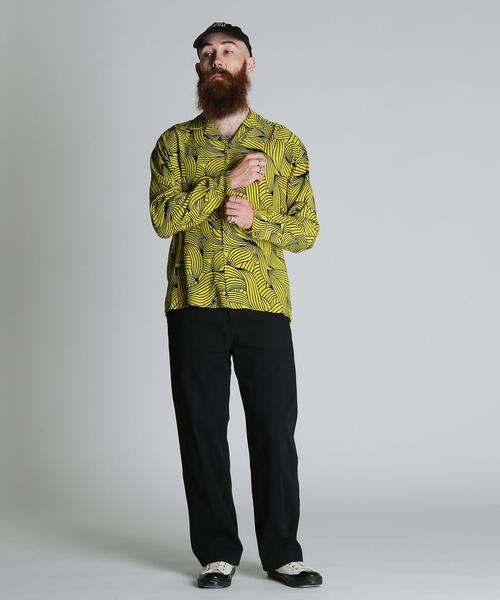 schott(ショット)の「Schott/ショット/BANANA RAYON SHIRT/バナナ レーヨンシャツ(シャツ/ブラウス・メンズ・イエロー・M/L/XL/2XL)」の5枚目の写真