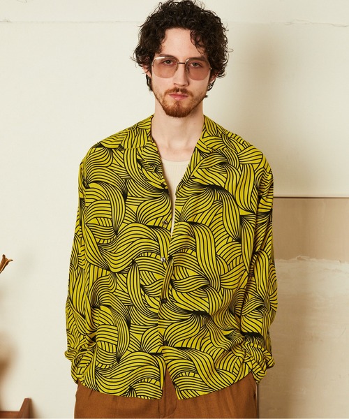 schott(ショット)の「Schott/ショット/BANANA RAYON SHIRT/バナナ レーヨンシャツ(シャツ/ブラウス・メンズ・イエロー・M/L/XL/2XL)」の1枚目の写真