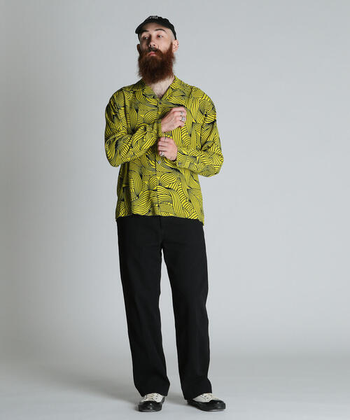 schott(ショット)の「Schott/ショット/BANANA RAYON SHIRT/バナナ レーヨンシャツ(シャツ/ブラウス・メンズ・イエロー・M/L/XL/2XL)」の2枚目の写真