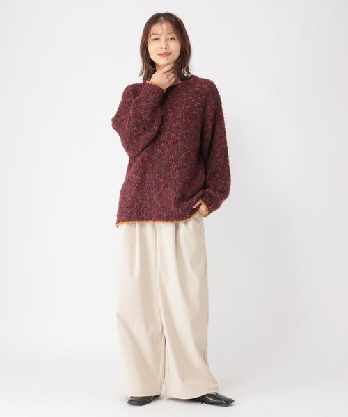 studio CLIP（スタディオクリップ）の「【イージーケア】コーデュロイワイドパンツ[プチ・プラスサイズあり]（その他パンツ・レディース・ネイビー/カーキ/ナチュラル・FREE/PF/ﾌﾘｰ(L)）」の8枚目の写真