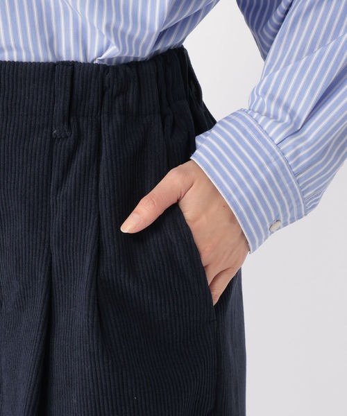studio CLIP（スタディオクリップ）の「【イージーケア】コーデュロイワイドパンツ[プチ・プラスサイズあり]（その他パンツ・レディース・ネイビー/カーキ/ナチュラル・FREE/PF/ﾌﾘｰ(L)）」の22枚目の写真