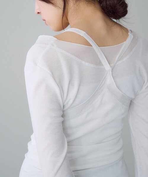 SHENERY（シーナリー）の「シアードッキングロンTEE（Tシャツ/カットソー・レディース・ブラック/オフホワイト・FREE）」の5枚目の写真