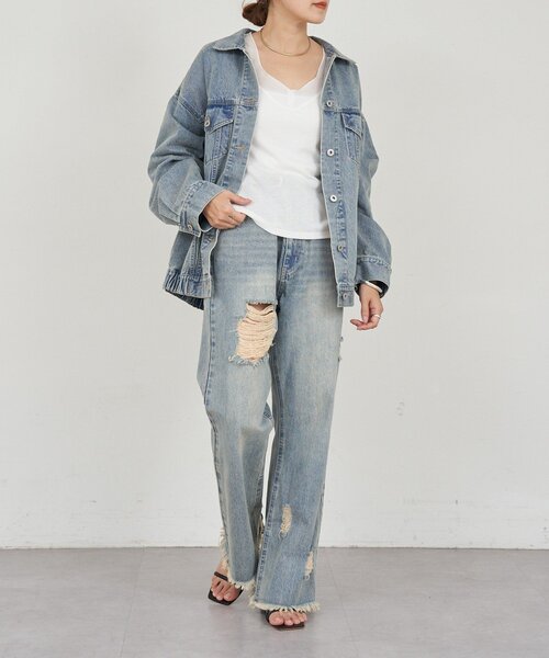 SHENERY（シーナリー）の「シアードッキングロンTEE（Tシャツ/カットソー・レディース・ブラック/オフホワイト・FREE）」の14枚目の写真