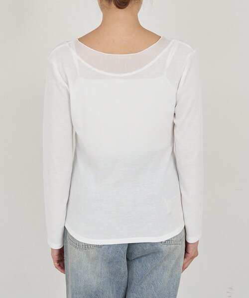 SHENERY（シーナリー）の「シアードッキングロンTEE（Tシャツ/カットソー・レディース・ブラック/オフホワイト・FREE）」の18枚目の写真