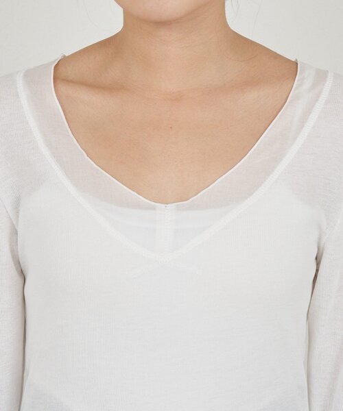 SHENERY（シーナリー）の「シアードッキングロンTEE（Tシャツ/カットソー・レディース・ブラック/オフホワイト・FREE）」の19枚目の写真