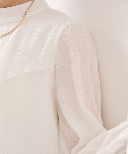 VIS（ビス）の「アシンメトリーティアードブラウス（シャツ/ブラウス・レディース・ホワイト/キナリ/チャコールグレー・FREE）」の18枚目の写真