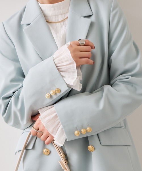 VIS（ビス）の「アシンメトリーティアードブラウス（シャツ/ブラウス・レディース・ホワイト/キナリ/チャコールグレー・FREE）」の20枚目の写真