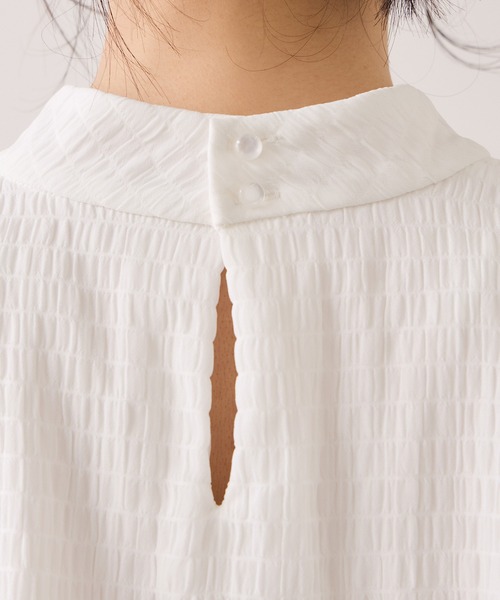 VIS（ビス）の「アシンメトリーティアードブラウス（シャツ/ブラウス・レディース・ホワイト/キナリ/チャコールグレー・FREE）」の4枚目の写真