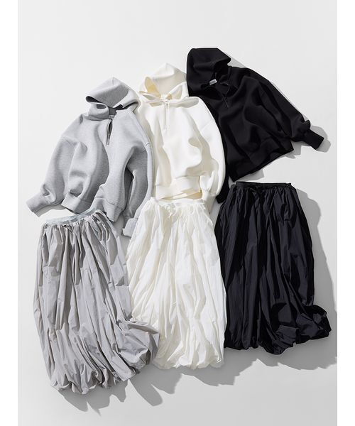 emmi(エミ)の「ダンボールフーディ×スカートセット(ワンピース・レディース・ホワイト/ライトグレー/ブラック・0/1)」の17枚目の写真